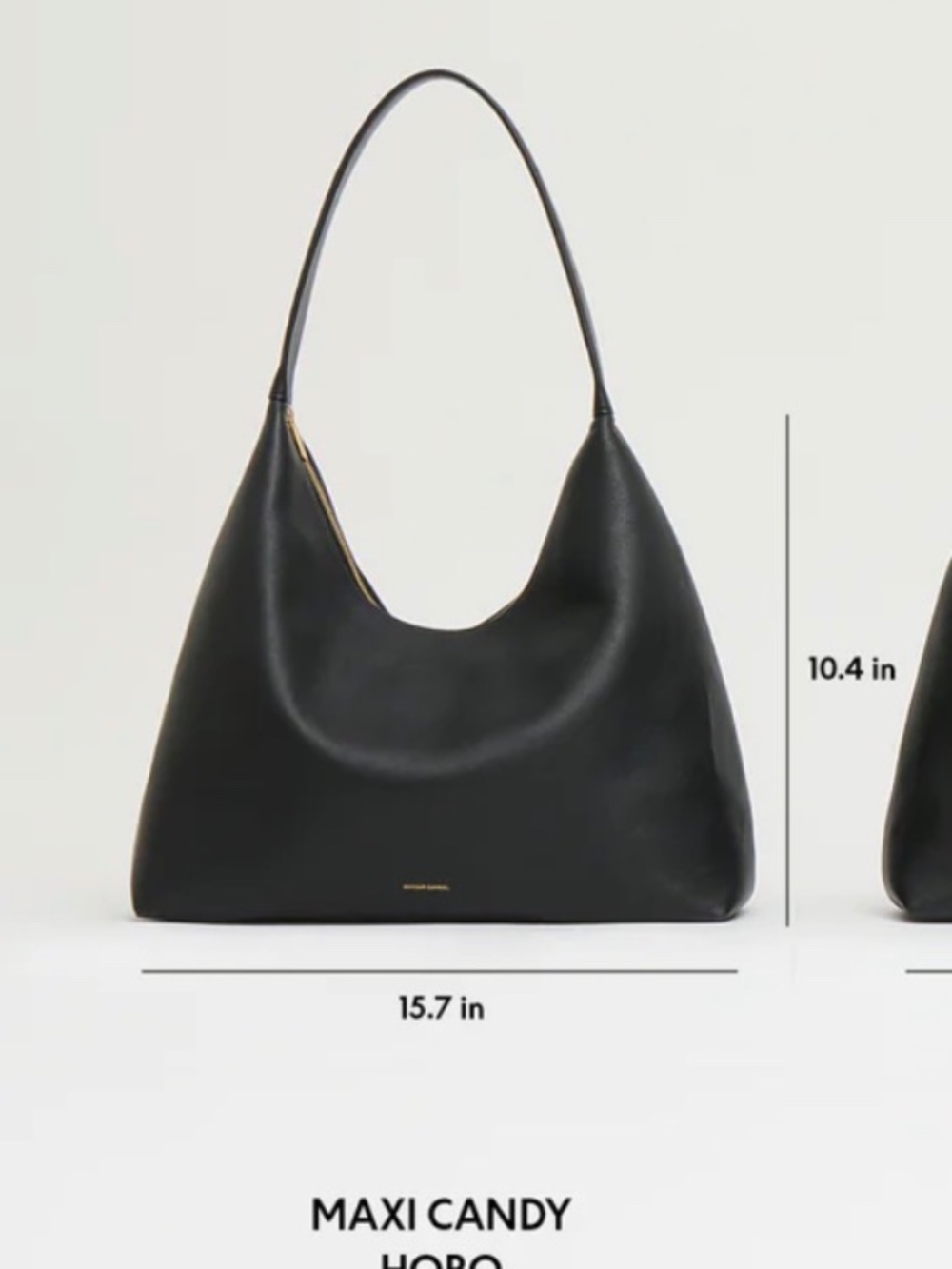 Mansur Gavriel Large Maxi Candy Hobo Leather Bag Red Oxblood - Picture 12 of 12